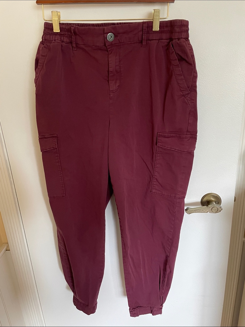 Penningtons Maroon Cargo Joggers